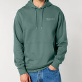 Mens Organic Cotton Relaxed-fit Hoodie in Eucalyptus Green