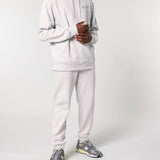 Mens Organic Cotton Relaxed-fit Joggers in Cloud Grey Marl