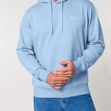 Mens Organic Cotton Relaxed-fit Hoodie in Sky Blue