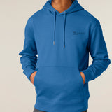 Mens Organic Cotton Relaxed-fit Hoodie in Morpho Blue