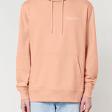 Mens Organic Cotton Relaxed-fit Hoodie in Peach Orange