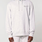 Mens Organic Cotton Relaxed-fit Hoodie in Cloud Grey Marl
