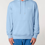 Mens Organic Cotton Relaxed-fit Hoodie in Sky Blue