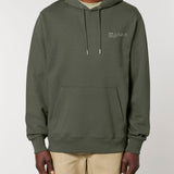 Mens Organic Cotton Relaxed-fit Hoodie in Pine Green Khaki