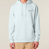 Mens Organic Cotton Relaxed-fit Hoodie in Blue Ice