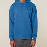 Mens Organic Cotton Relaxed-fit Hoodie in Morpho Blue