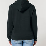 Womens Organic Cotton Relaxed-fit Hoodie in Jet Black