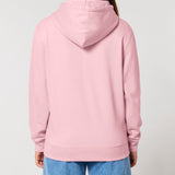 Womens Organic Cotton Relaxed-fit Hoodie in Cherry Blossom Pink
