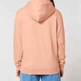 Womens Organic Cotton Relaxed-fit Hoodie in Peach Orange