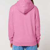 Womens Organic Cotton Relaxed-fit Hoodie in Azalea Pink