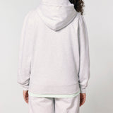Womens Organic Cotton Relaxed-fit Hoodie in Cloud Grey Marl