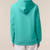 Womens Organic Cotton Relaxed-fit Hoodie in Lagoon Blue
