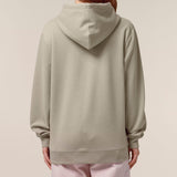 Womens Organic Cotton Relaxed-fit Hoodie in Limestone Grey