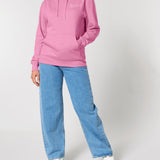 Womens Organic Cotton Relaxed-fit Hoodie in Azalea Pink