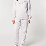 Womens Organic Cotton Relaxed-fit Joggers in Cloud Grey Marl