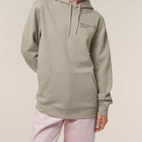 Womens Organic Cotton Relaxed-fit Hoodie in Limestone Grey