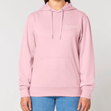 Womens Organic Cotton Relaxed-fit Hoodie in Cherry Blossom Pink