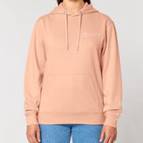 Womens Organic Cotton Relaxed-fit Hoodie in Peach Orange