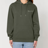 Womens Organic Cotton Relaxed-fit Hoodie in Pine Green Khaki