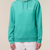 Womens Organic Cotton Relaxed-fit Hoodie in Lagoon Blue