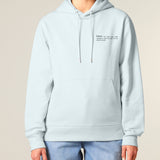 Womens Organic Cotton Relaxed-fit Hoodie in Blue Ice