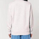 Womens Organic Cotton Relaxed-fit Sweatshirt in Cloud Grey Marl