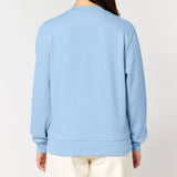 Womens Organic Cotton Relaxed-fit Sweatshirt in Sky Blue
