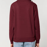 Womens Organic Cotton Relaxed-fit Sweatshirt in Berry Red