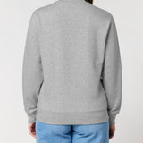Womens Organic Cotton Relaxed-fit Sweatshirt in Rock Grey Marl