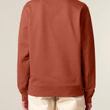 Womens Organic Cotton Relaxed-fit Sweatshirt in Clay Brown