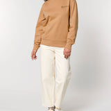 Womens Organic Cotton Relaxed-fit Sweatshirt in Sand