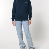 Womens Organic Cotton Relaxed-fit Sweatshirt in Midnight Navy