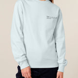 Womens Organic Cotton Relaxed-fit Sweatshirt in Blue Ice