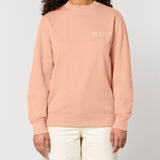 Womens Organic Cotton Relaxed-fit Sweatshirt in Peach Orange