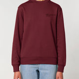 Womens Organic Cotton Relaxed-fit Sweatshirt in Berry Red