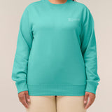 Womens Organic Cotton Relaxed-fit Sweatshirt in Lagoon Blue