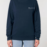 Womens Organic Cotton Relaxed-fit Sweatshirt in Midnight Navy