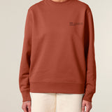 Womens Organic Cotton Relaxed-fit Sweatshirt in Clay Brown