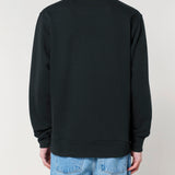 Mens Organic Cotton Relaxed-fit Sweatshirt in Jet Black