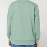 Mens Organic Cotton Relaxed-fit Sweatshirt in Aloe Green