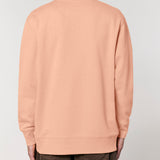 Mens Organic Cotton Relaxed-fit Sweatshirt in Peach Orange