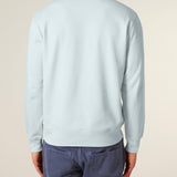 Mens Organic Cotton Relaxed-fit Sweatshirt in Blue Ice
