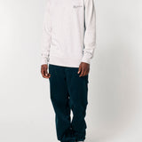 Mens Organic Cotton Relaxed-fit Sweatshirt in Cloud Grey Marl