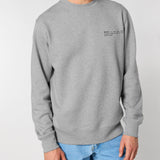 Mens Organic Cotton Relaxed-fit Sweatshirt in Rock Grey Marl