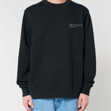 Mens Organic Cotton Relaxed-fit Sweatshirt in Jet Black
