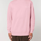 Mens Organic Cotton Relaxed-fit Sweatshirt in Cherry Blossom Pink