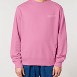 Mens Organic Cotton Relaxed-fit Sweatshirt in Azalea Pink
