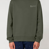 Mens Organic Cotton Relaxed-fit Sweatshirt in Pine Green Khaki