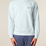 Mens Organic Cotton Relaxed-fit Sweatshirt in Blue Ice