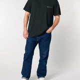 Mens Organic Cotton Relaxed-Fit T-shirt in Jet Black